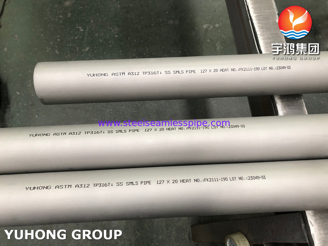 ASTM A312 316Ti Tubo de aço inoxidável de parede espessa Forte resistência à corrosão