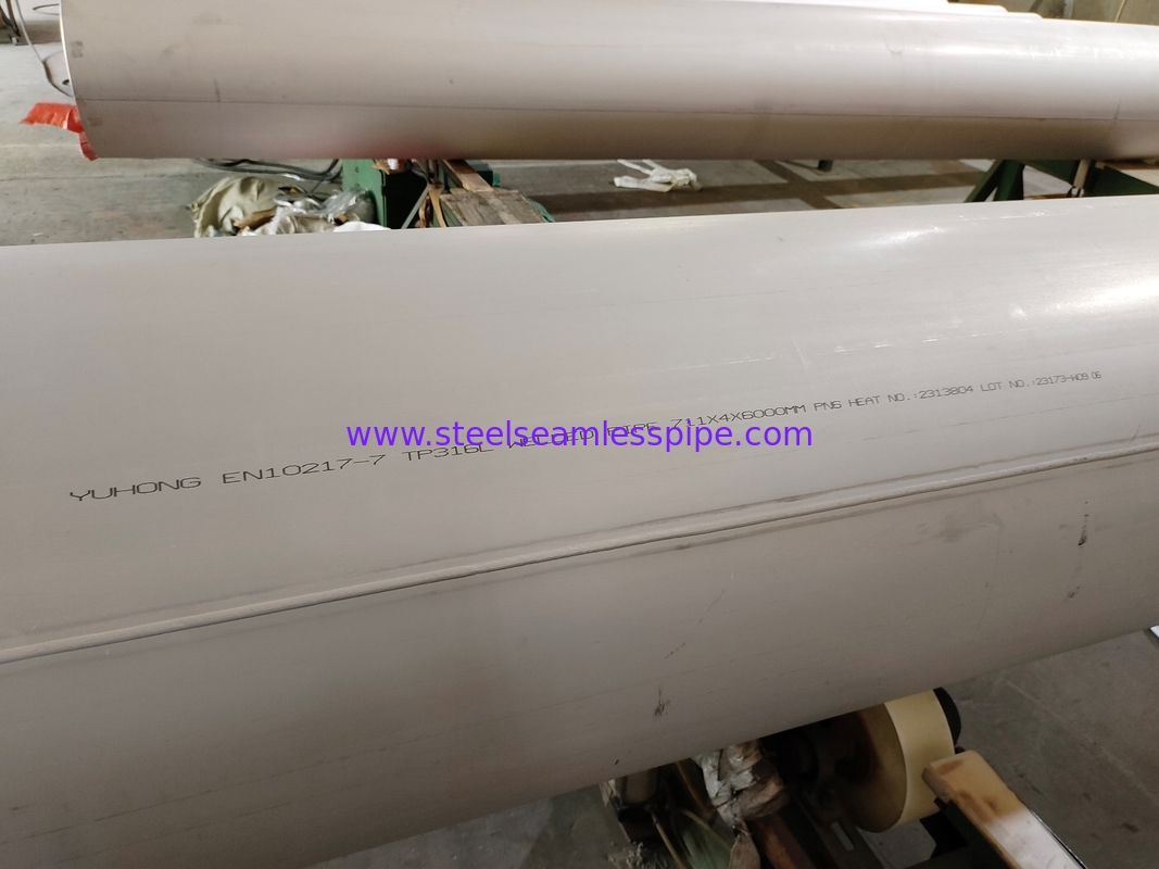 TP316L Tubo DSAW EN 1.4404 Para instalações de tratamento de águas residuais ASTM A358