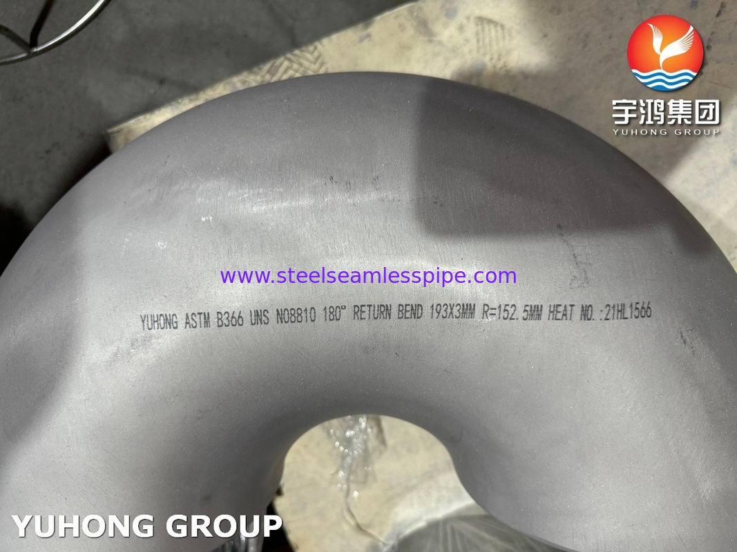 FIXTURAS DE AÇO INOX 180° RETURN BEND ASTM B366 FIXTURAS DE ALLOIA INCONEL N08810 800H