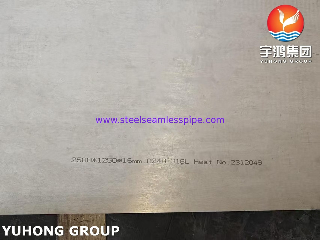 ASTM A240 SS316L 1.4404 S31603 Chapa de aço inoxidável para petróleo e gás