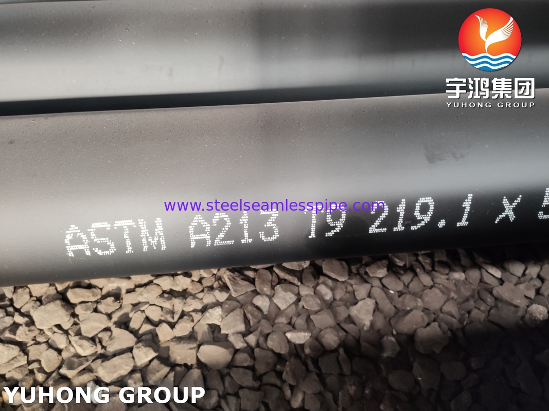 Tubo de aço liga ASME SA213 / ASTM A213 T9 para superaquecedor de caldeira e trocador de calor