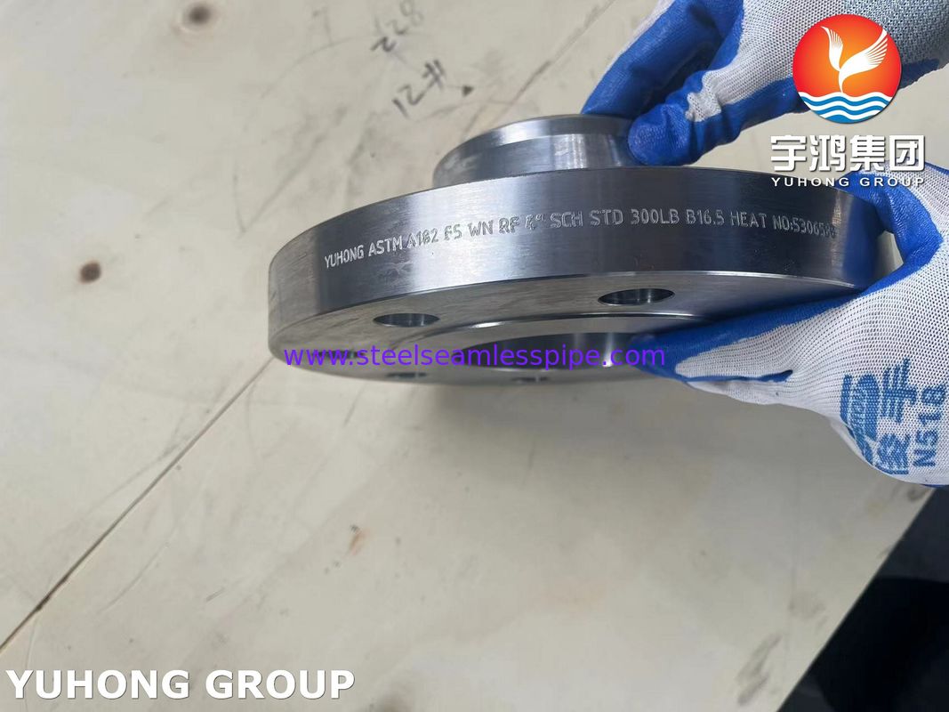 ASTM A182 F5 Flanca de aço ligado forjada, pescoço de soldagem, face levantada B16.5