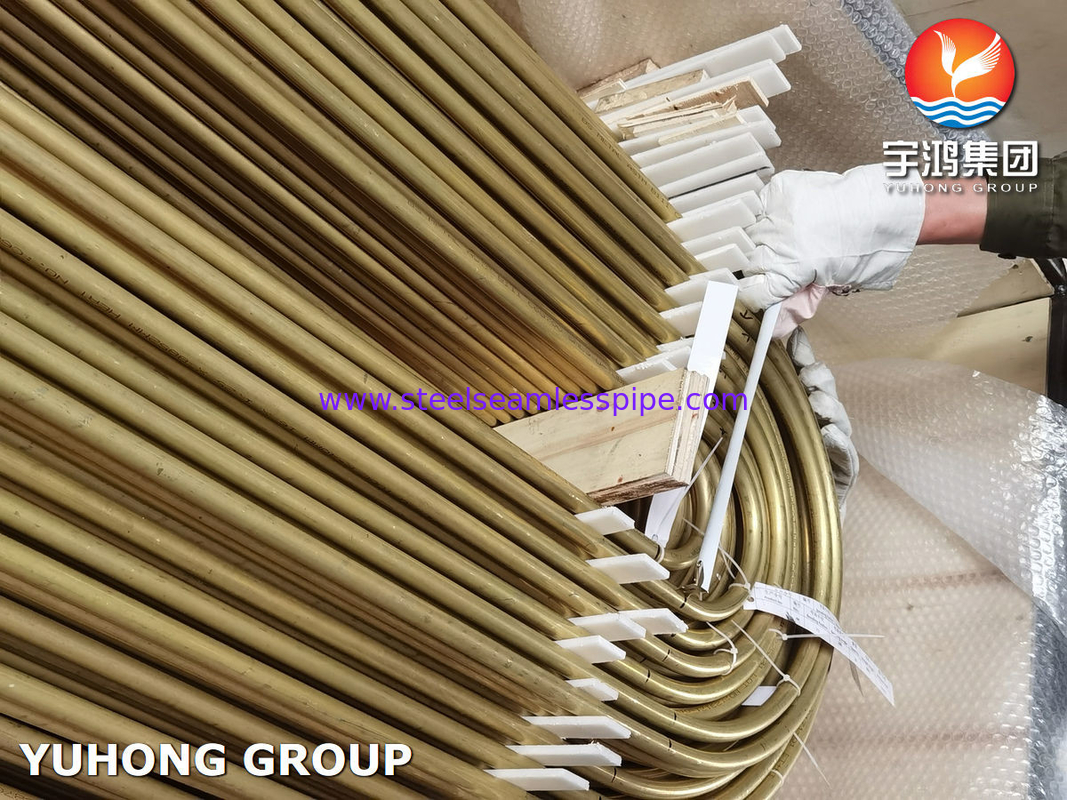ASTM B395 / ASME SB395 C68700 Tubo de liga de cobre de dobra U para trocador de calor