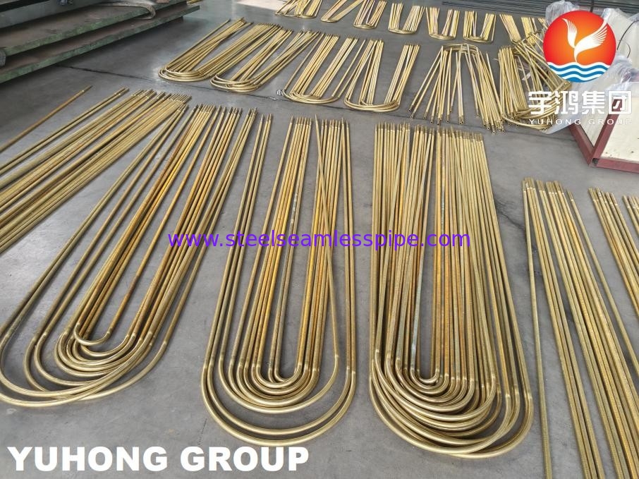 B359 C44300 C44500 Liga de cobre Tubos de barbatanas baixas U Bend para trocadores de calor ASTM B154-16