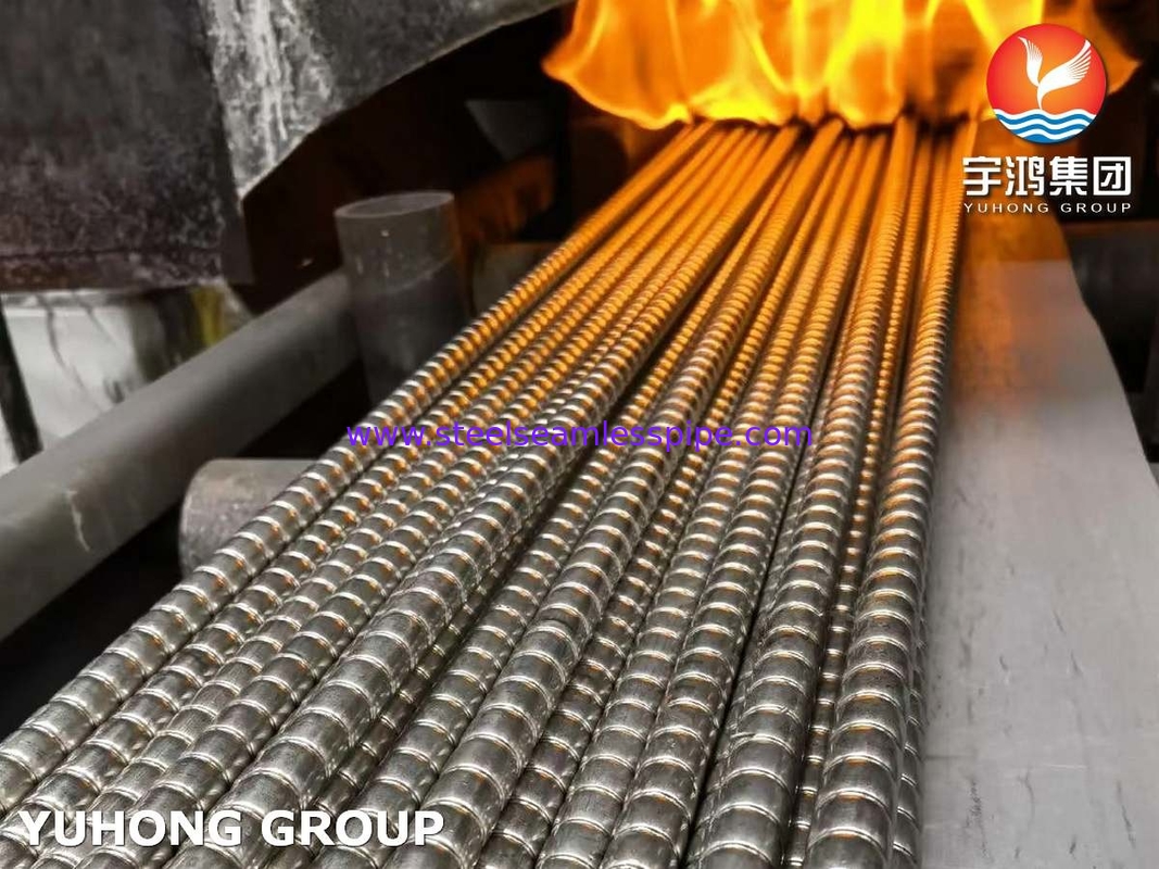ASME SA312 / ASTM A312 TP310S Tubos de barbatana ondulada para trocadores de calor