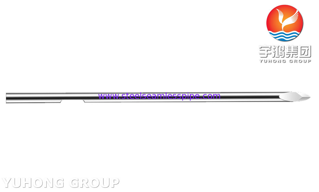 30G Lança de Sangue de aço inoxidável com ranhuras, tubos de agulha de ponta sólida para coleta de sangue, ISO9626