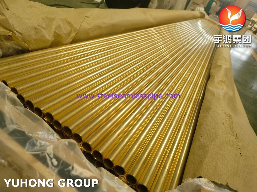 Tubo de bronze a Turquia B111 C44300 19.05MM*2.11MM*7315MM da liga de cobre do tubo da água do tubo de bronze de Admiralty, O61, permutador de calor de ET/HT