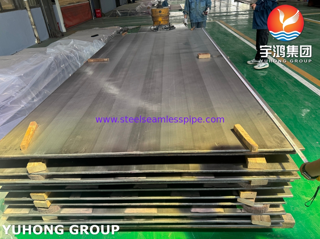 Explosive Clad Plate ASME SA516 Gr.70 Carbon Steel Cladding ASME SB127 Monel 400