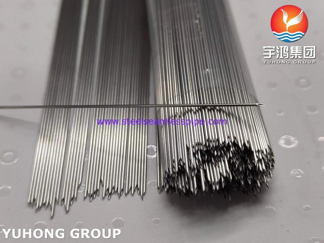 Tubo de Agulha Intravenosa de Aço Inoxidável SUS304 de Grau Médico, Ponta com Corte Posterior