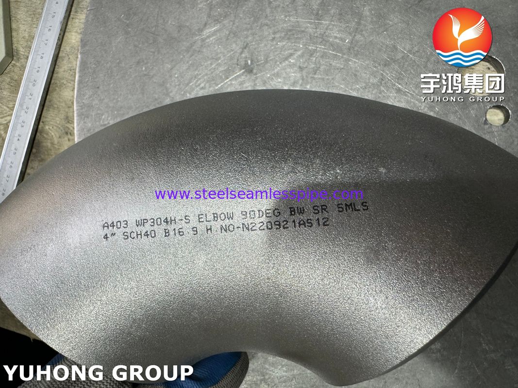 ASTM A403 WP304H Acero inoxidável ajustável de curta distância com cotovelo e traseira soldado sem costura B16.9
