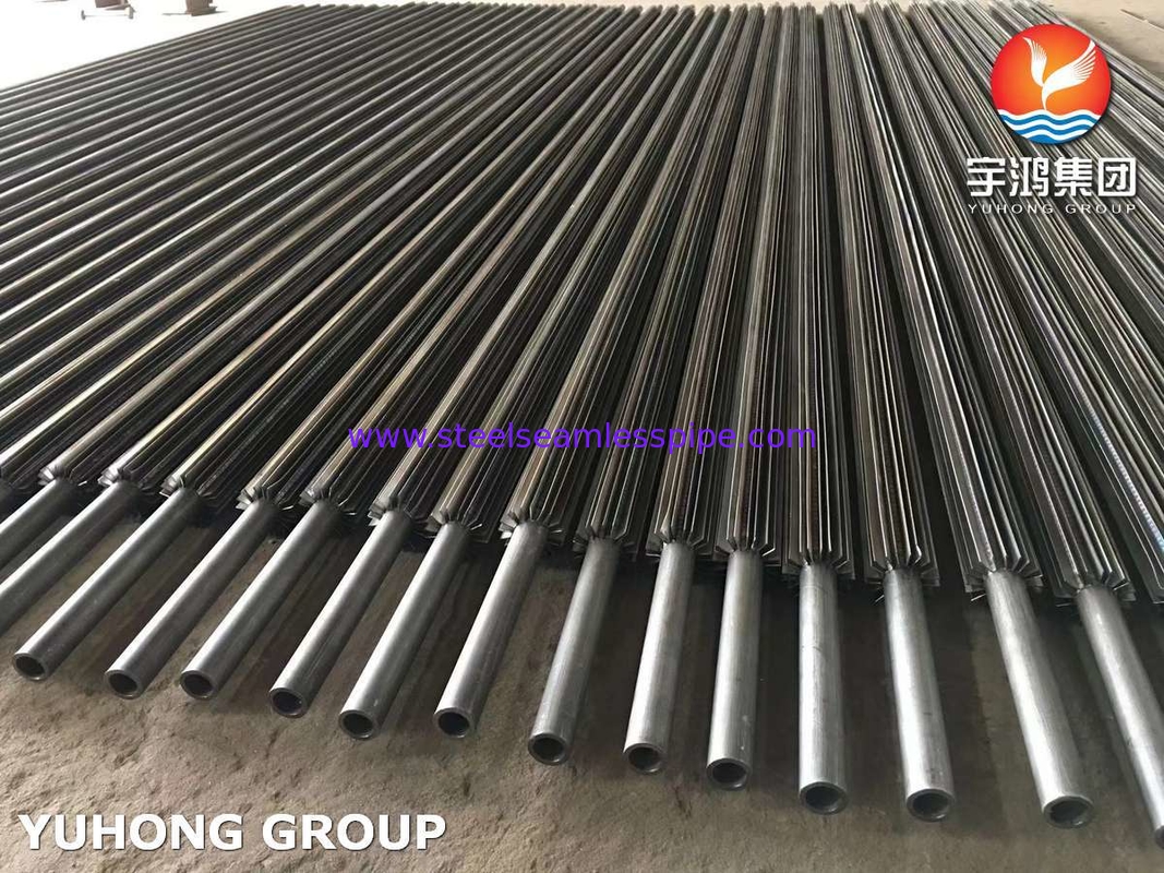 Tubo aleta longitudinal ASTM SA210 Gr A1 com aleta de aço carbono para trocador de calor