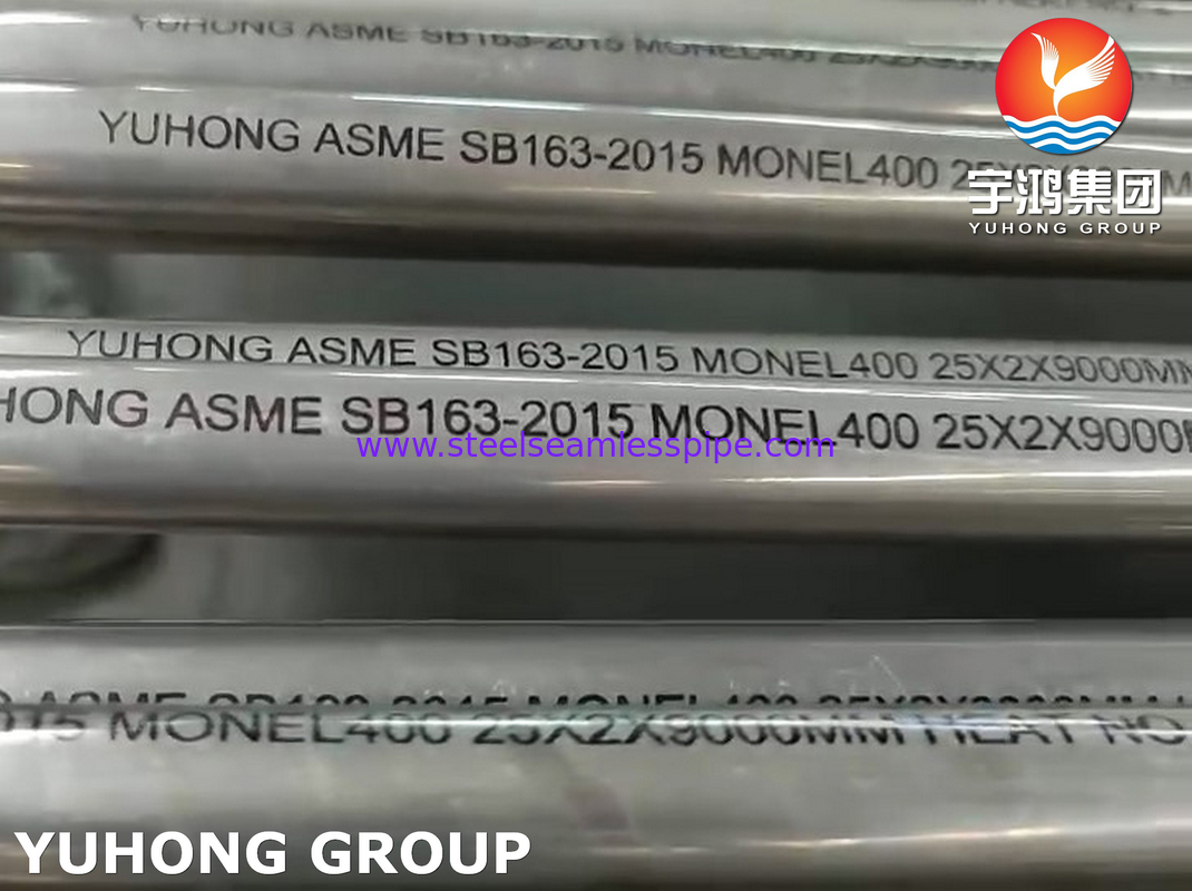 ASME SB163 MONEL 400 (UNS N04400) Tubo sem costura de liga de níquel para trocador de calor e condensador