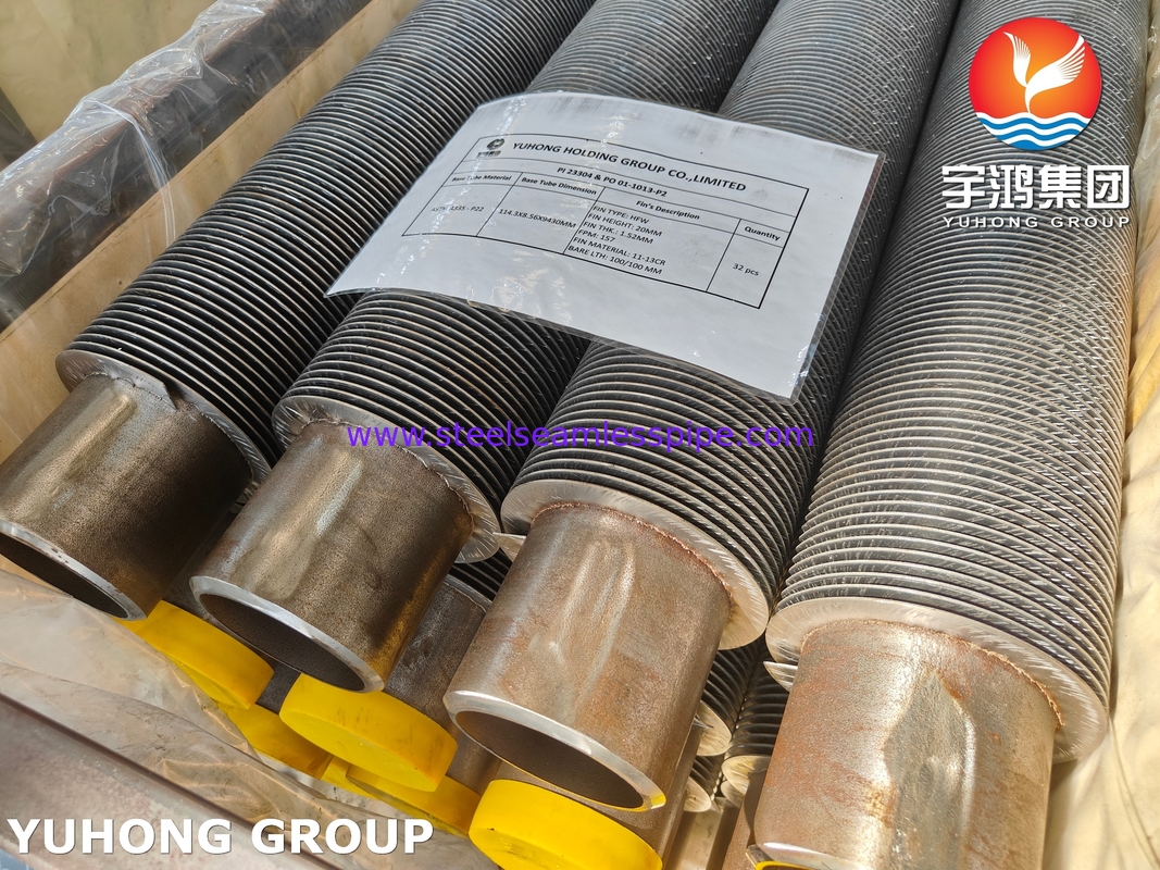 ASME SA335 P22 Tubo sem costura de aço ligado HFW Tubo de barbatana sólida para sistema HRSG