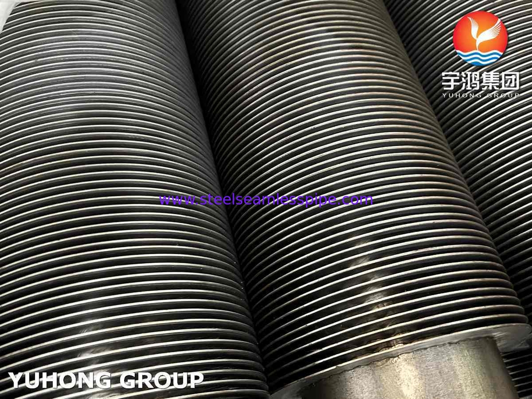 ASTM A335 P22 Tubo de liga de aço com material AS Fin HFW Solid Fin Tube, serviço de alta temperatura