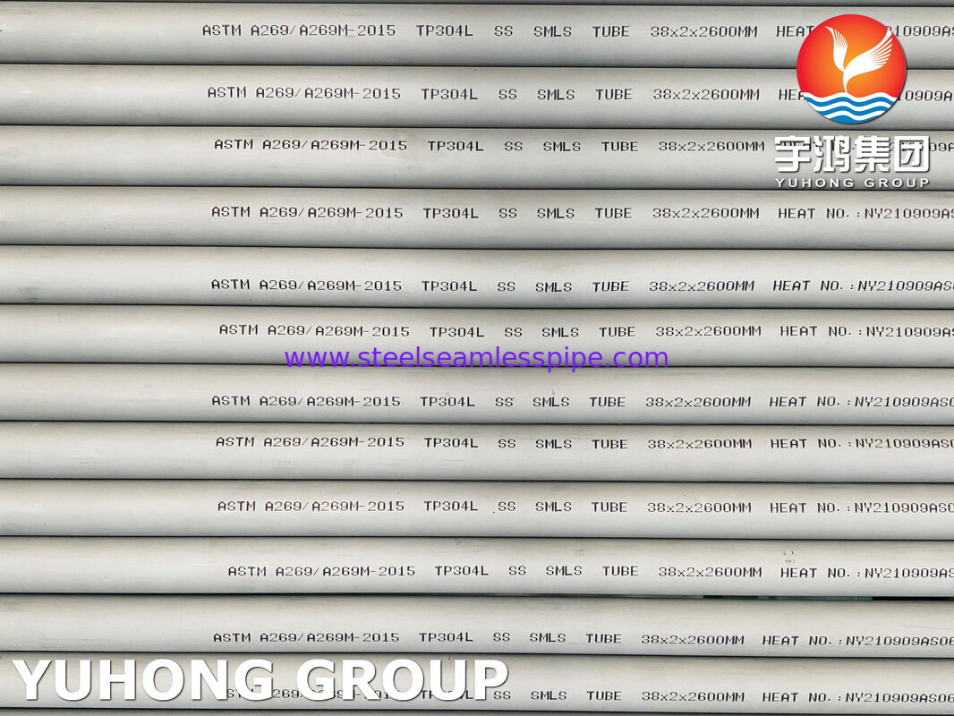 ASTM A269 TP304L / 03Х18Н11 Tubo de aço inoxidável sem costura para serviço corrosivo