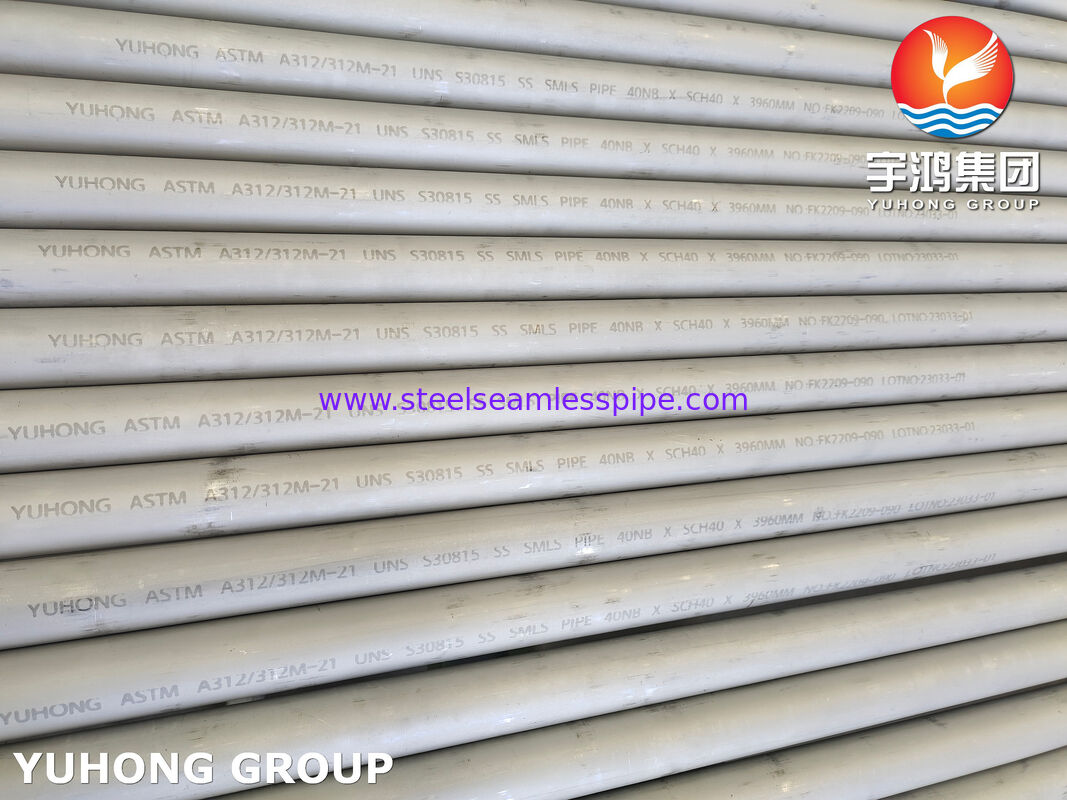 ASTM A312 S30815 253MA Tubo sem costura de aço inoxidável para aplicações a altas temperaturas até 900°C com liga de nitrogénio e cério