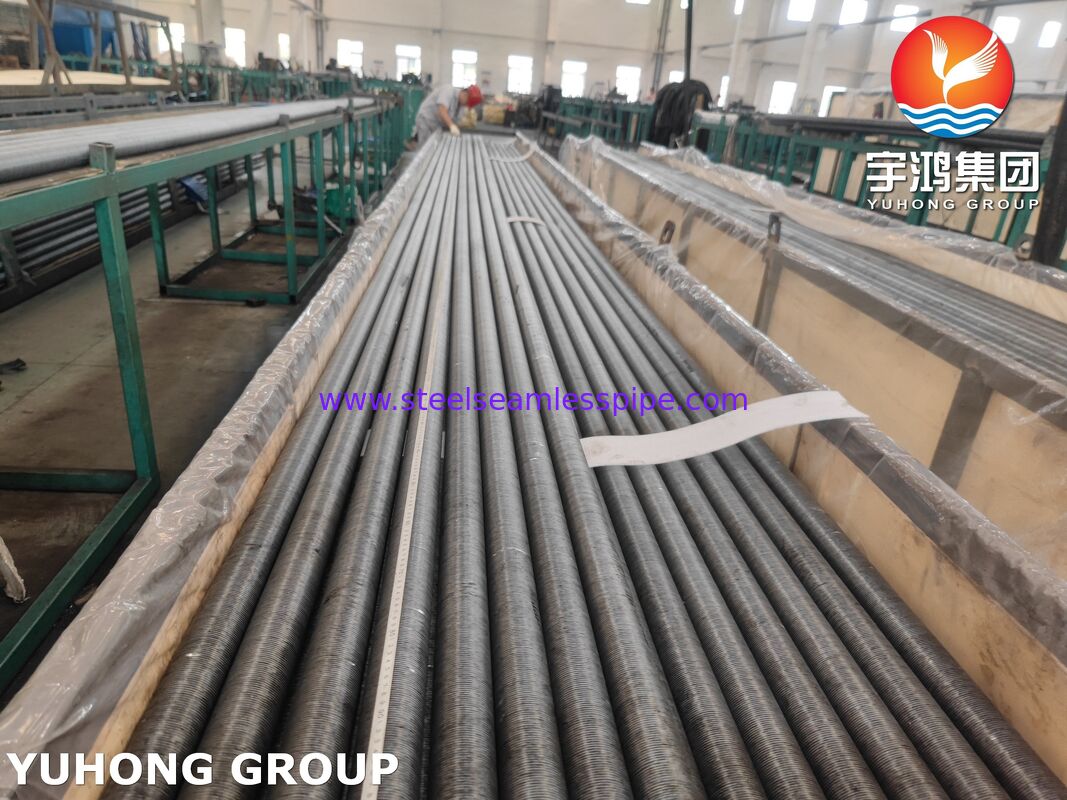 Tubo aletado embutido de aço carbono ASME SA209 com aletas AL1060 para trocadores de calor