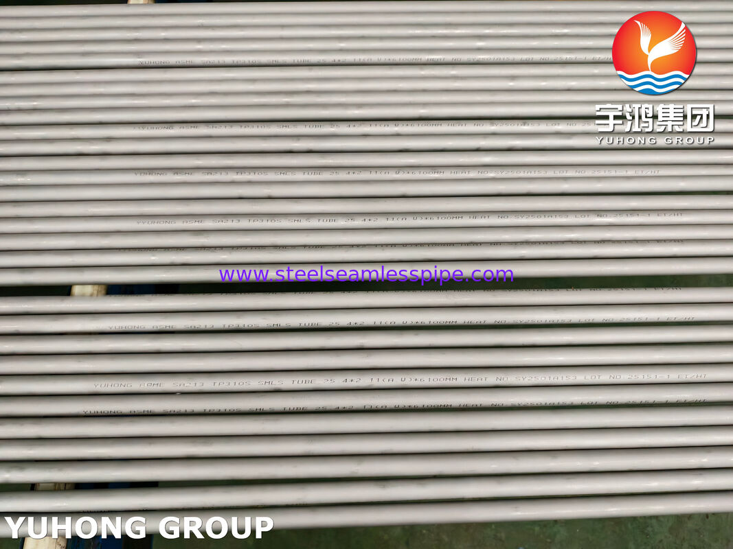 Tubo sem costura de aço inoxidável austenítico ASTM A213 TP310S, resistente a altas temperaturas e corrosão para caldeiras e fornos