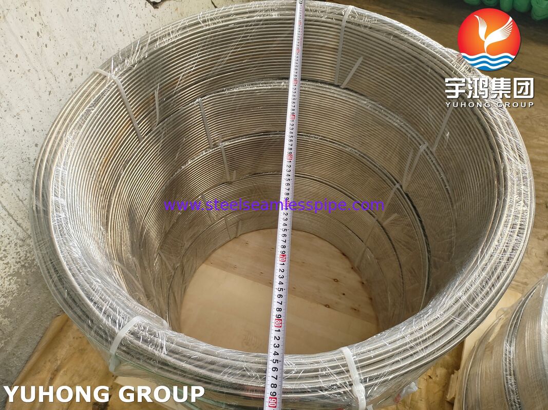 Tubo de bobina de aquecimento brilhante de aço inoxidável ASTM A269 TP316 / TP316L para ambientes potencialmente corrosivos