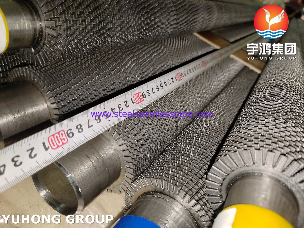 Tubos aletas serrilhadas | Soldados por alta frequência | Tubo base T22 e aletas CS para HRSG / Caldeira