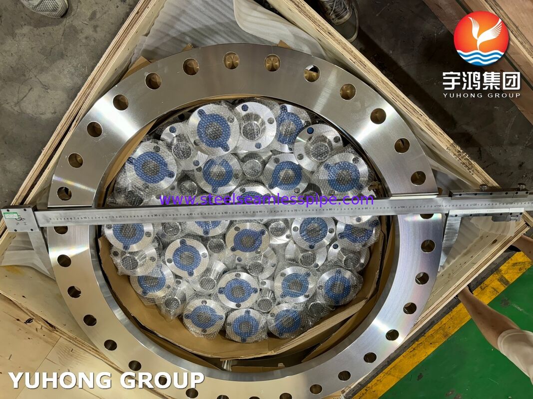 ASTM A240 F904L Slip On Flat Face Flange AWWA C207 Table2 Classe D Cumprindo as Normas de Água dos EUA