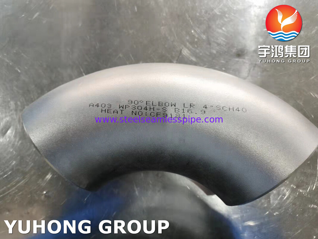 ASTM A403 WP304H-S Accesório de cotovelo para campo industrial, acessório para tubos de aço inoxidável