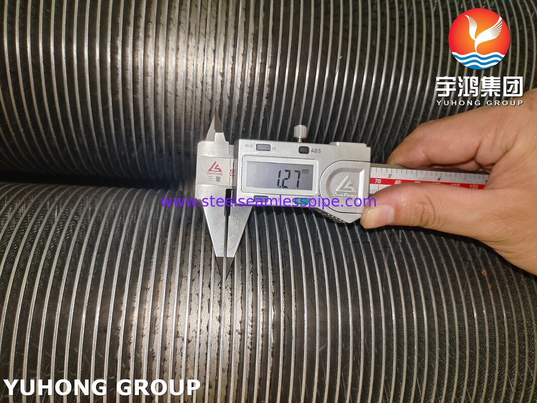 ASTM A376 TP347H Fin Tube CS, Tubo de Fin Compósito Resistente a Altas Temperaturas (base CS + Fin TP347H)