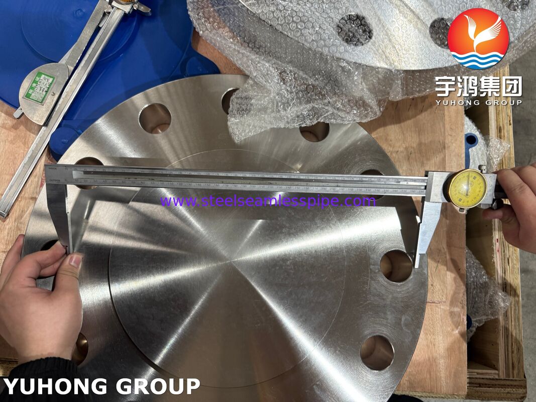 ASTM A182 F51 Duplex 2205 Flange Cego ASME B16.5 BLRF Flange Duplex Flange de aço