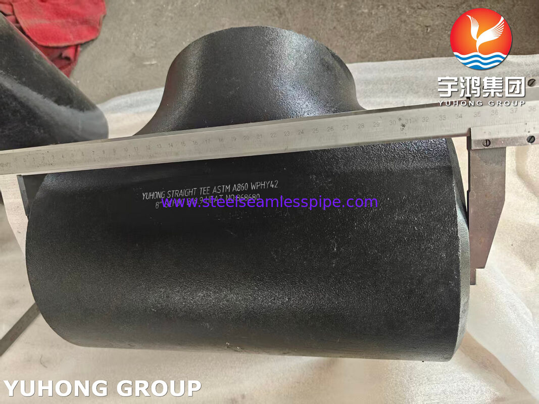 ASTM A860 WPHY 42 Acero de Carbono Teia reta ASME B16.9 Acero Buttweld Tubos Acessórios