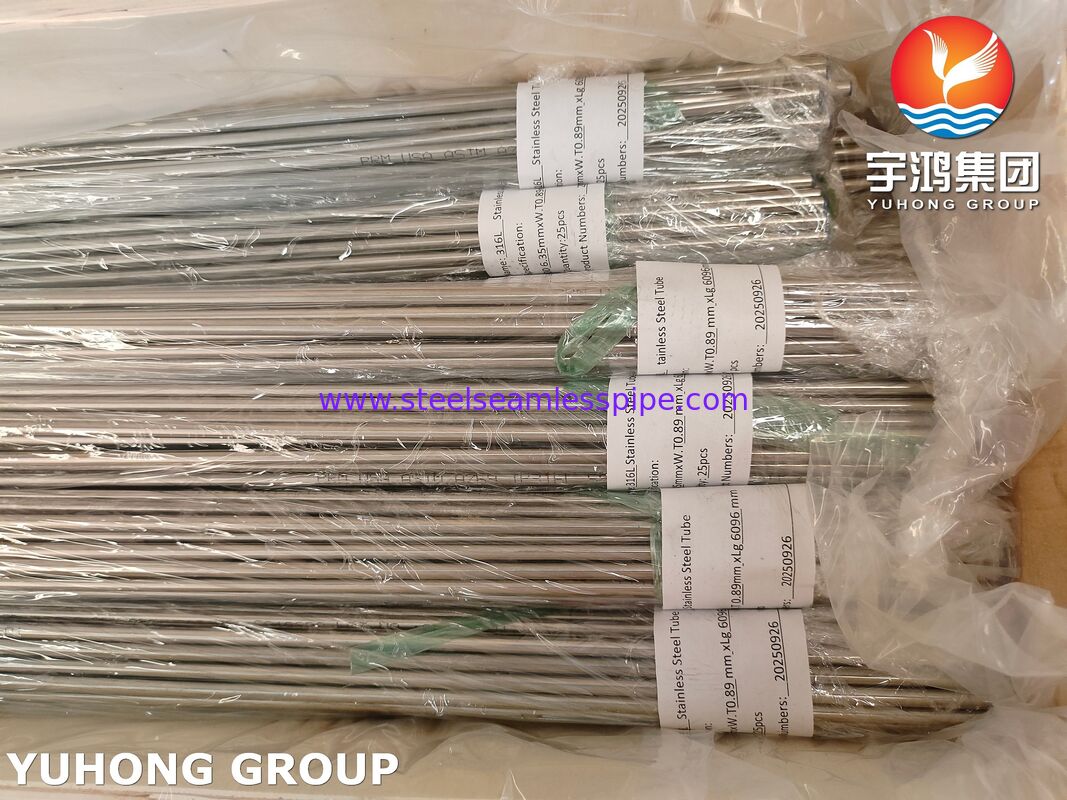 Tubo soldado de aço inoxidável dos VAGABUNDOS de ASTM A269 TP316L para o transporte do líquido & do gás da precisão