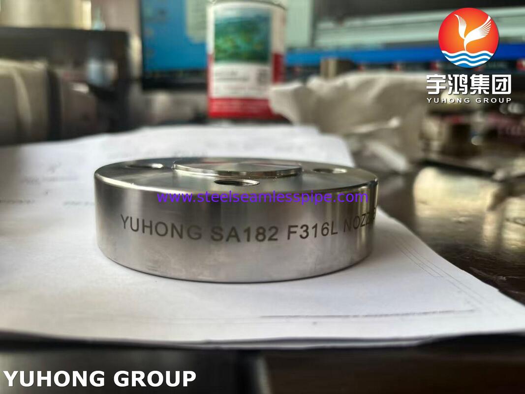 ASME SA182 F316L Flange de aço inoxidável Flange de bico forjado para recipientes sob pressão