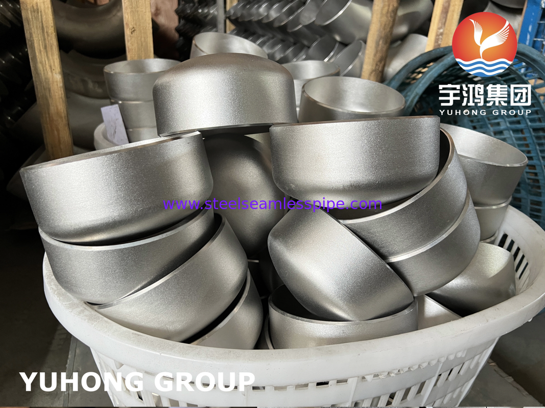 Tampão de Aço Inoxidável ASTM A403 WP316L para Soldagem de Topo ASME B16.9 Jateado para Tubulações Industriais