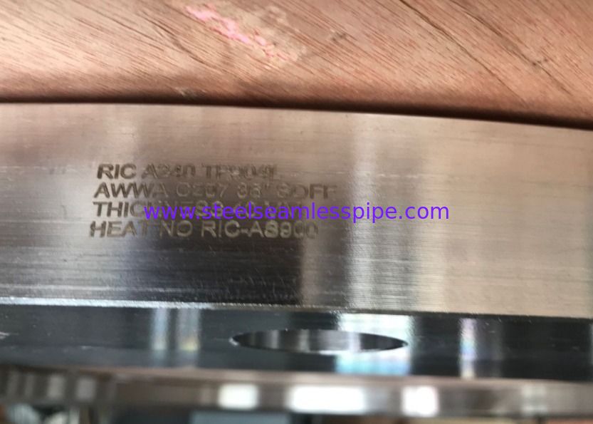 Deslizamento na flange, tipo do FF, 36" 40mm A182 grosso F904L, flange forjada de aço inoxidável