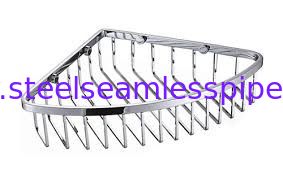 Cesta de canto do fio de aço inoxidável do agregado familiar do OEM para o armazenamento do banheiro