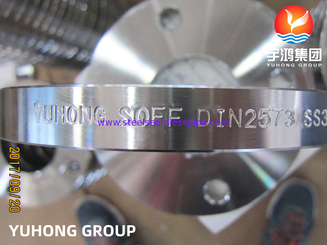 DIN2573 F316L Flange deslizante de aço inoxidável (face plana), para uso em ambientes de alta temperatura
