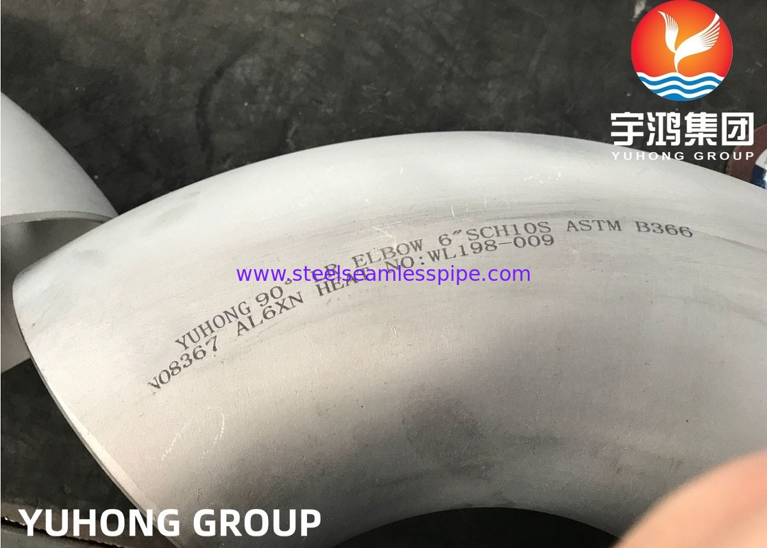 ASTM B366/COTOVELOS UNS N08367 AL6XN AISI DE B564 BW/ENCAIXES DE AÇO INOXIDÁVEL DE ASME B16.28