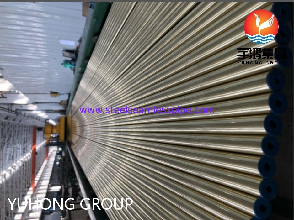 ASTM B111 C44300 O61 Tubos de cobre sem costura Tubos redondos de cobre de latão para aplicações em trocadores de calor