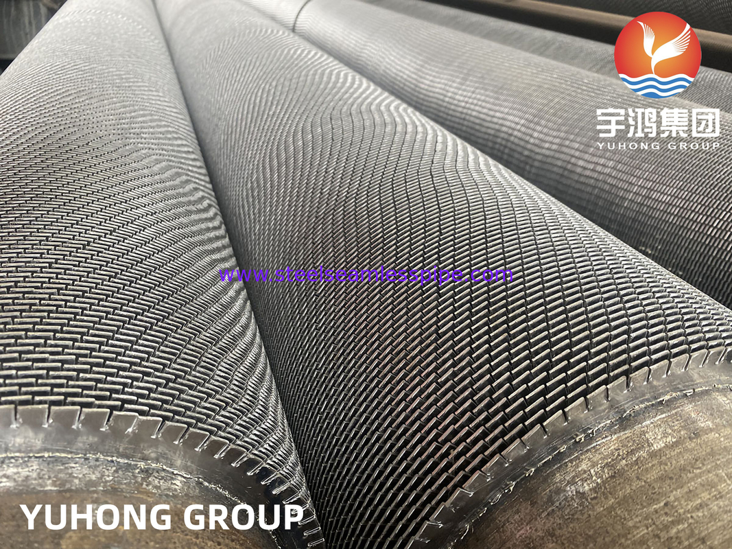 Tubo de barbatanas serrilhadas HFW, ASTM A210 / ASME SA210 GR.A1 Tubo de barbatanas de aço carbono
