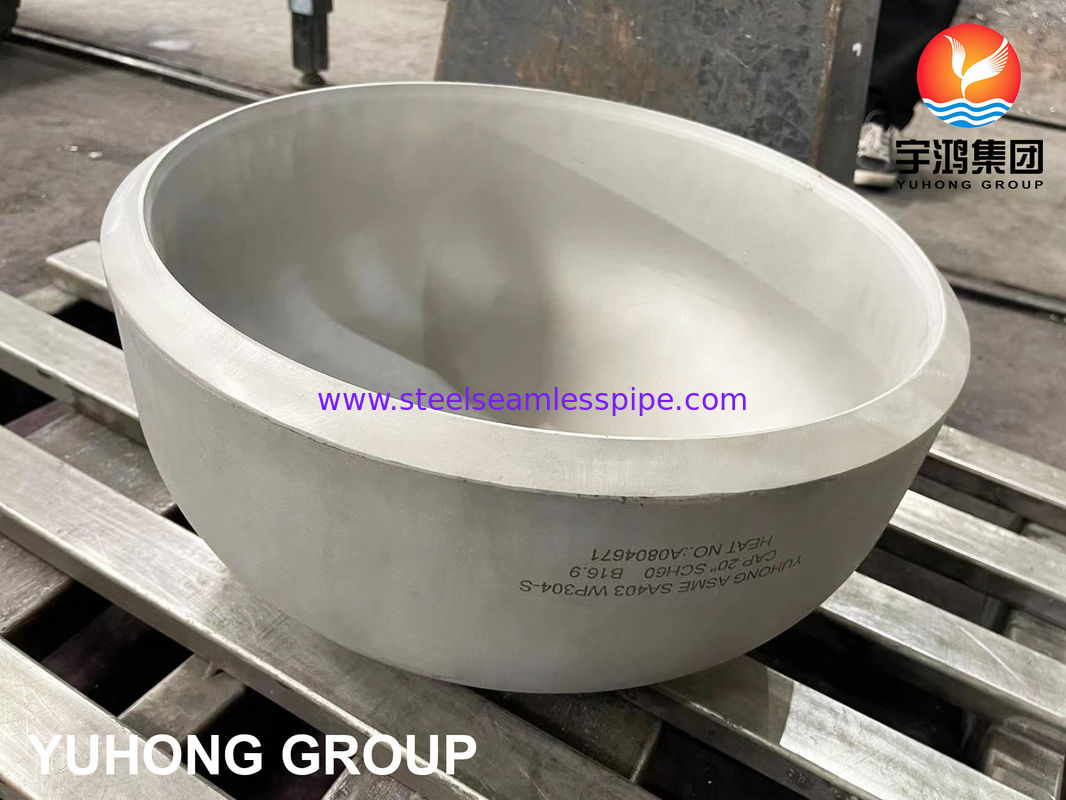 ASME SA403 WP304-S TAMPA DE EXTREMIDADE DE AÇO INOXIDÁVEL CONEXÃO DE SOLDAGEM B16.9