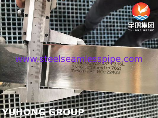 Flancos de aço inoxidável ASTM A 182 GR F316L para instalações de tratamento de águas