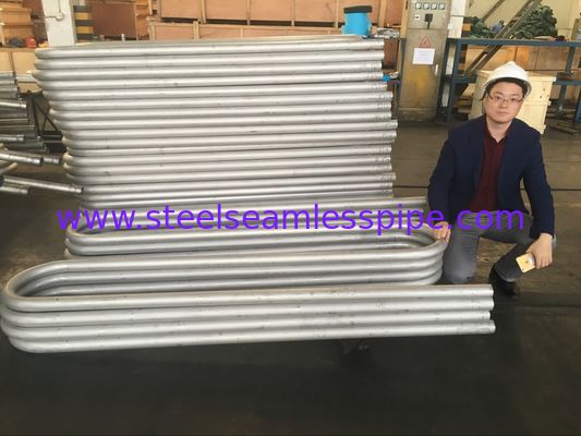 Tubo de aço inoxidável da curvatura de U, teste da corrente de redemoinho de 100% & teste hidrostática, 19.05mm x 1.65mm, aplicação do permutador de calor