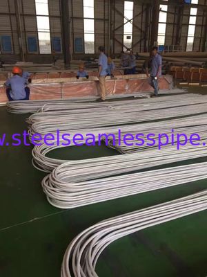 Tubo de aço inoxidável da curvatura de U, teste da corrente de redemoinho de 100% & teste hidrostática, 19.05mm x 1.65mm, aplicação do permutador de calor