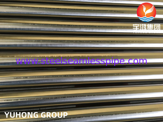 TUBO DE AÇO INOXIDÁVEL RECOZIDO BRILHANTE DE ASTM A213/ASME SA213 TP304 PARA O PERMUTADOR DE CALOR