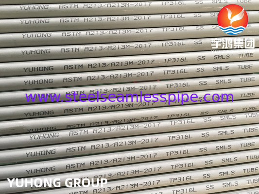 ASME SA213 TP316L 35x2x8000MM Tubo de caldeira em conserva sem costura para trocadores de calor