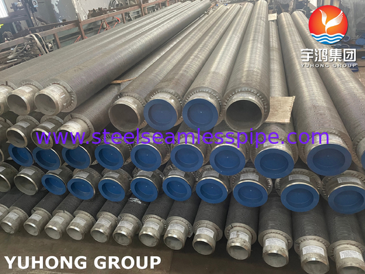 ASTM A312 TP304 HFW Fin Tubes Fin Material de 11-13 Cr