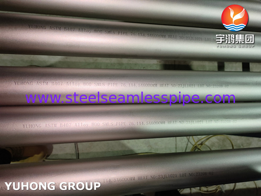 ASTM B407 ASME SB407 UNS N08810 liga 800 NICKEL ALLOY tubo sem costura ABS APROVADO