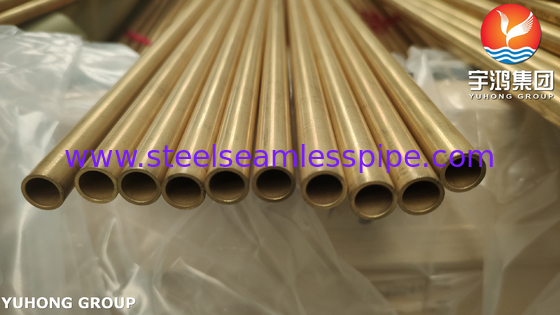 ASTM B111 C70600 C68700 C71500 C44300 Tubo sem costura de liga de cobre 100% HT para conjunto de tubos