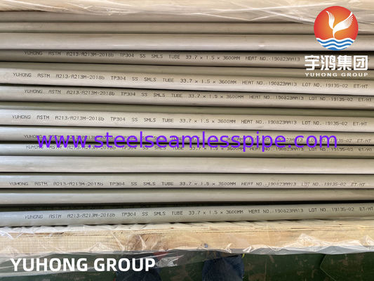 ASTM A213 TP304 Tubos de trocador de calor e de forno sem costura de aço inoxidável