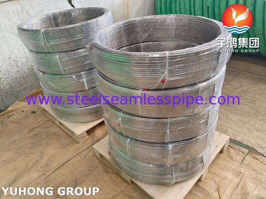 Tubo em Bobina de Aço Inoxidável ASTM A269 TP316L Recozido Brilhante para Aplicação Industrial de Fluidos