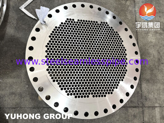 Tubo de aço inoxidável forjado ASTM A182 F316L com furos de tubo usinados com precisão para trocadores de calor